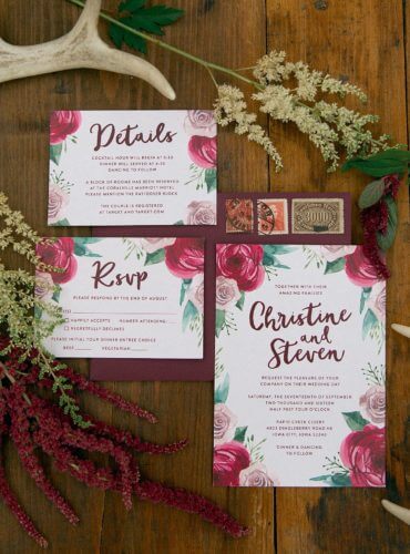 Invites for Modern Boho Orchard Wedding