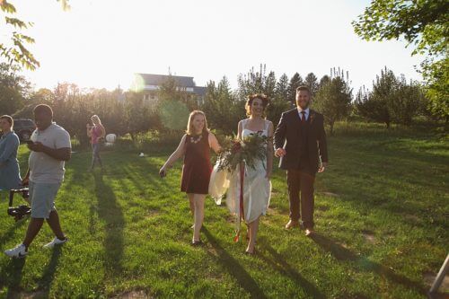 Behind the Scenes Modern Boho Orchard Wedding