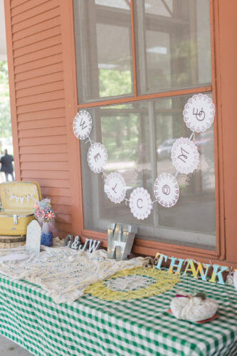 gina & justin wedding gift table