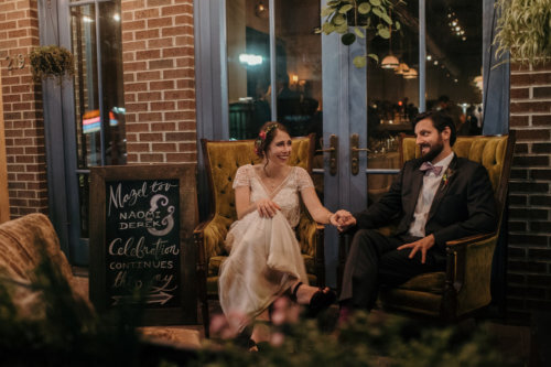 Couple outside Cobble Hill