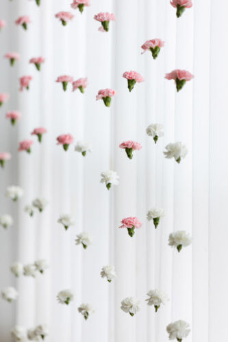 floral curtain backdrop