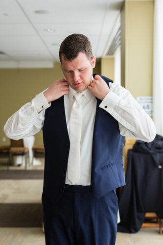 groom getting ready