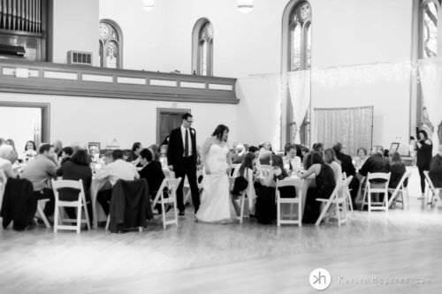 couple greeting guests