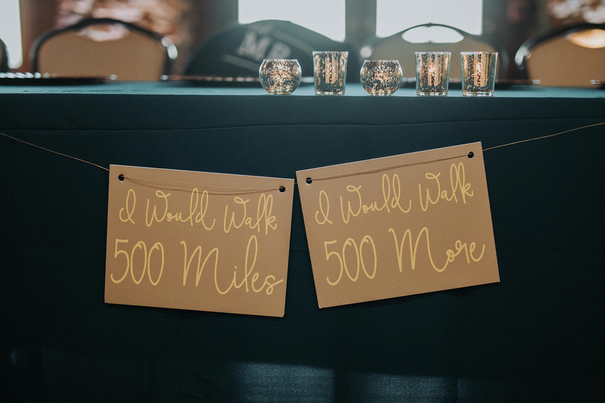 500 miles wedding signs