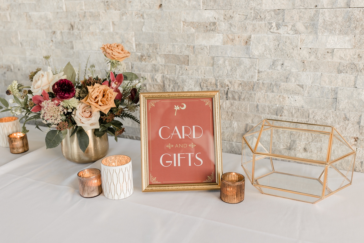 wedding reception cards and gift framed sign ideas