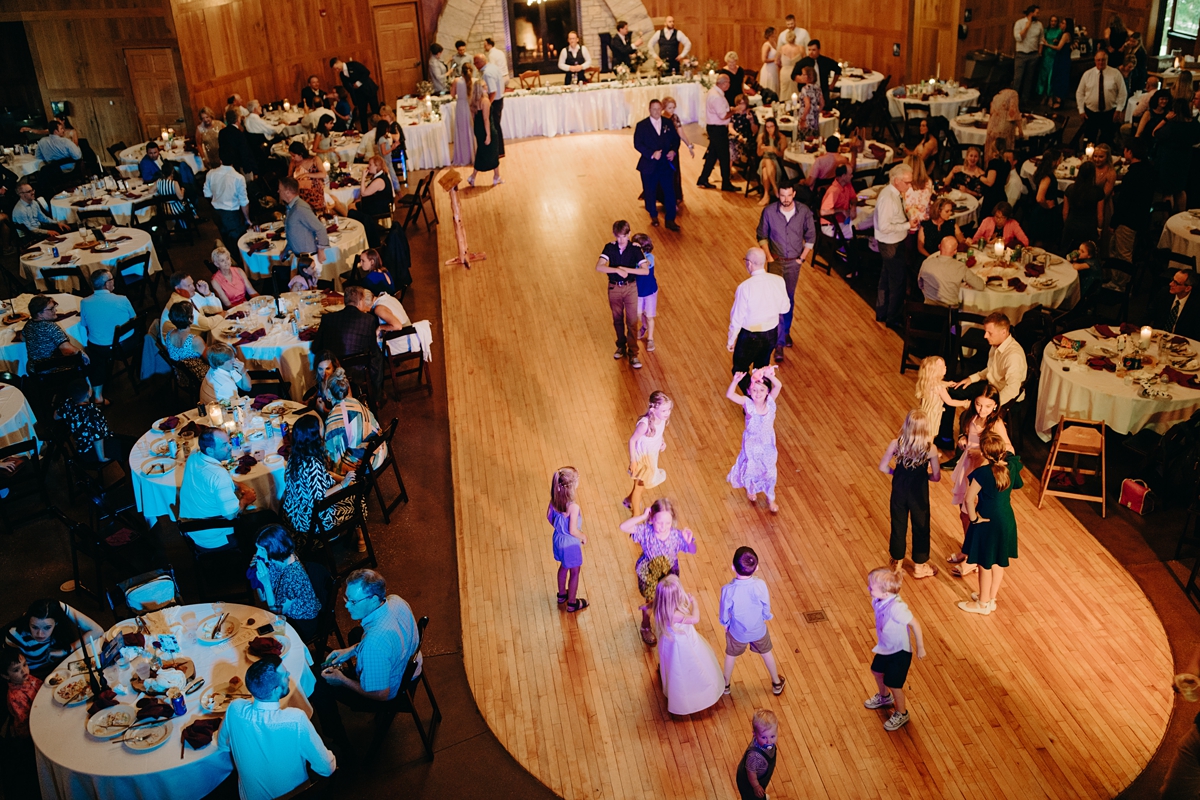 reception dancing at Celebration Farm Wedding Iowa City