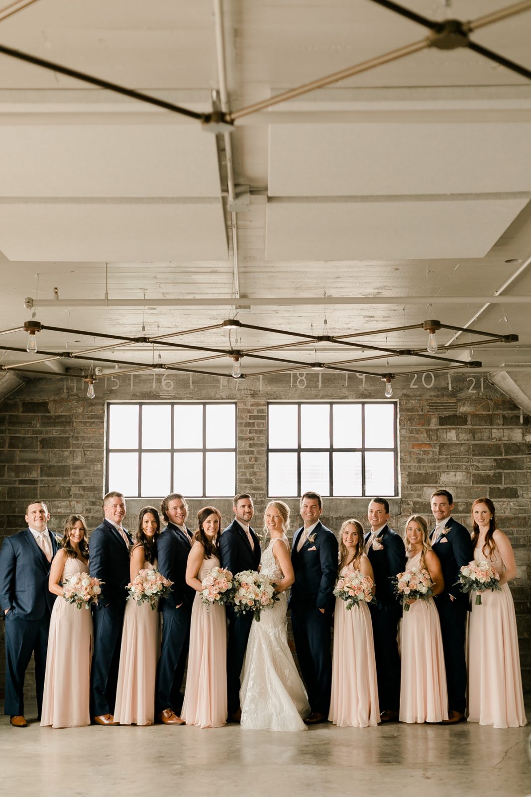 Cedar Rapids Iowa Blush Pink Harmac Wedding wedding party