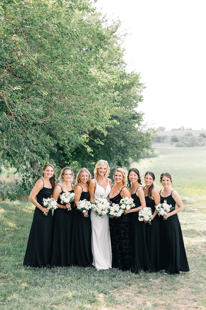 bridesmaids and lora at walker homestead