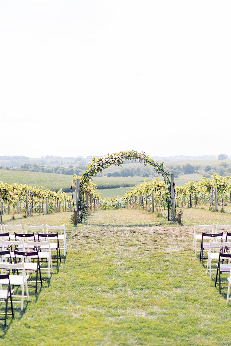 walker homestead ceremony aisle summer wedding