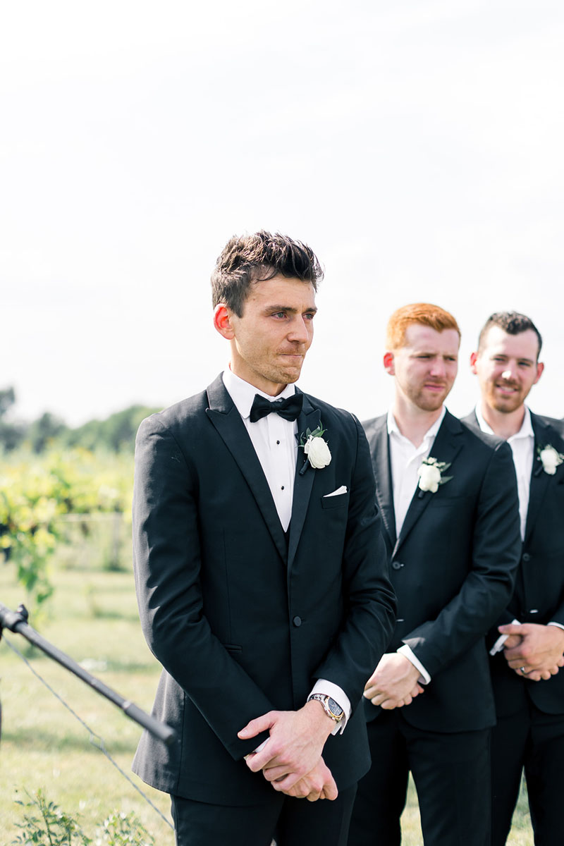 groom at walker homestead wedding